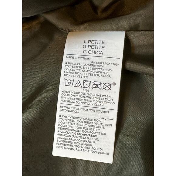 Old Navy Women's Cropped Hybrid Sherpa Fleece Vest Olive Green Neon Accent Large - Picture 7 of 7